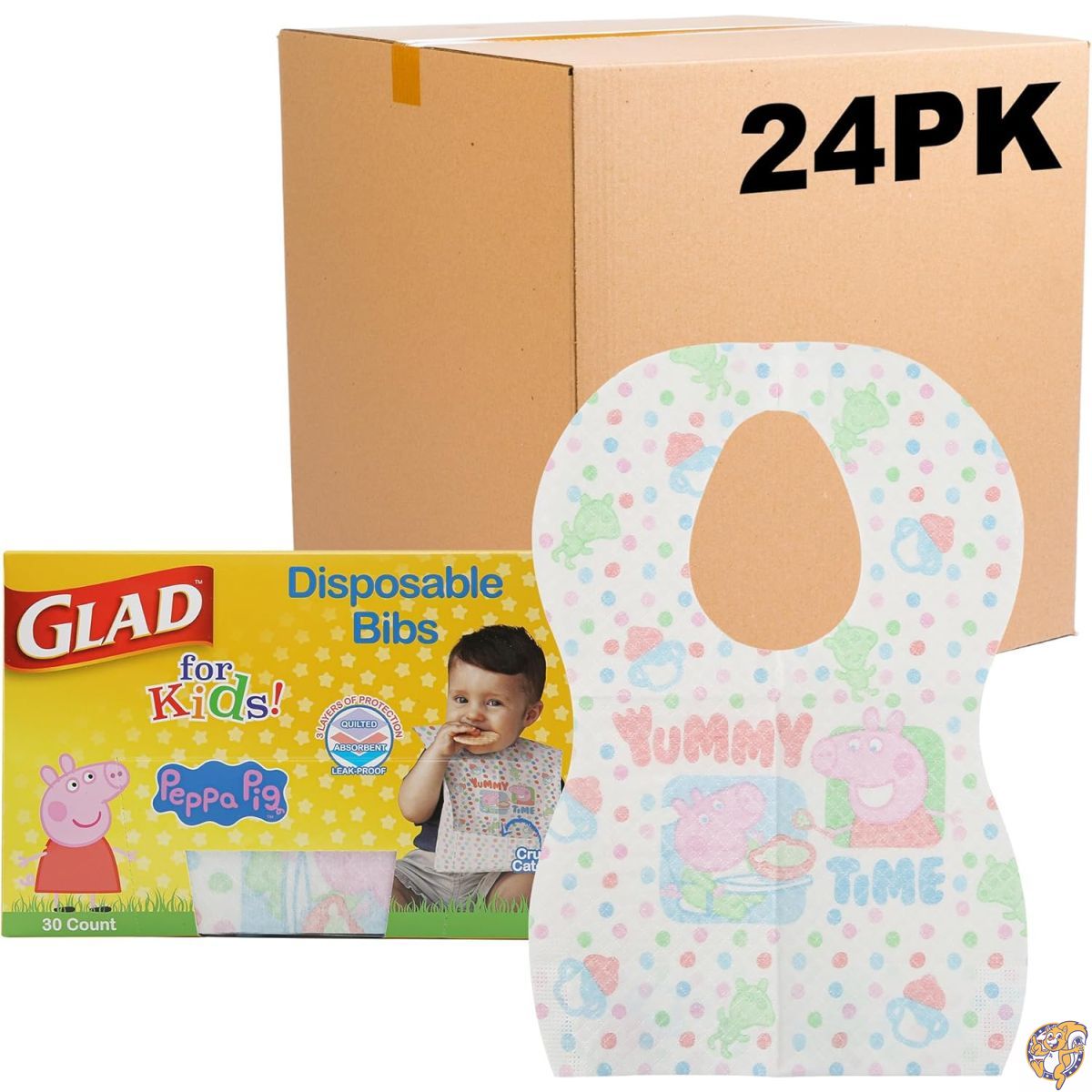 【20日最大4000円クーポン】[GLAD] for Kids Unicorns ペーパービブ、30枚 | かわいいユニコーンデザインの使い捨て紙よだれかけ 子供用トラベルビブ アート&クラフト 使い捨てキッズビブ｜パームスアメリカ