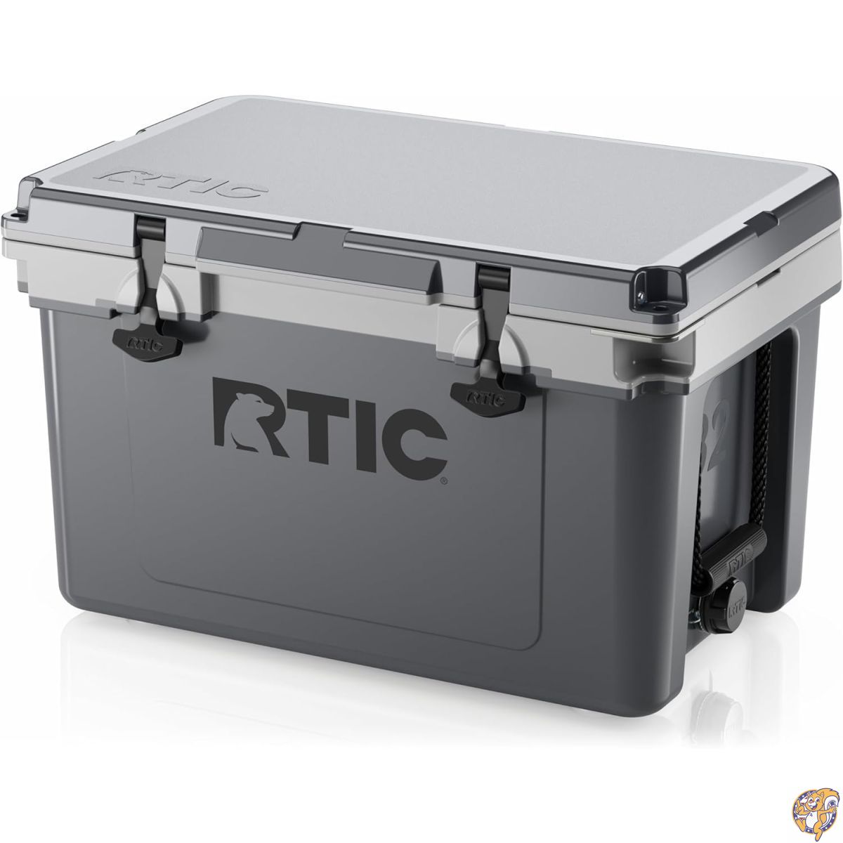 RTIC 超軽量 32クォート ハードクーラー 断熱ポータブルアイスチェストボックス 飲み物 飲料 ビーチ キャンプ ピクニック 釣り ボート バーベキュー用 回転成形クーラーより30%軽量 ダークグレー/クールグレー｜パームスアメリカ