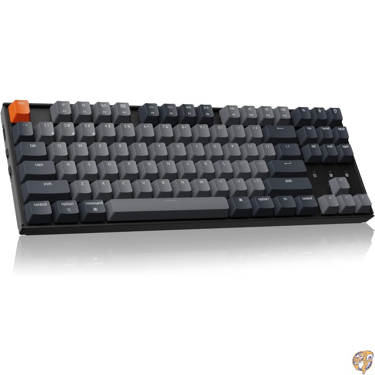 Keychron K8 テンキーレス ワイヤレス メカニカルキーボード (Mac対応・ホワイトバックライト・Bluetooth・マルチタスク対応) Type C 有線接続 ゲーミングキーボード Windows対応 Gateron G Pro 赤軸搭載モデル|パームスアメリカ