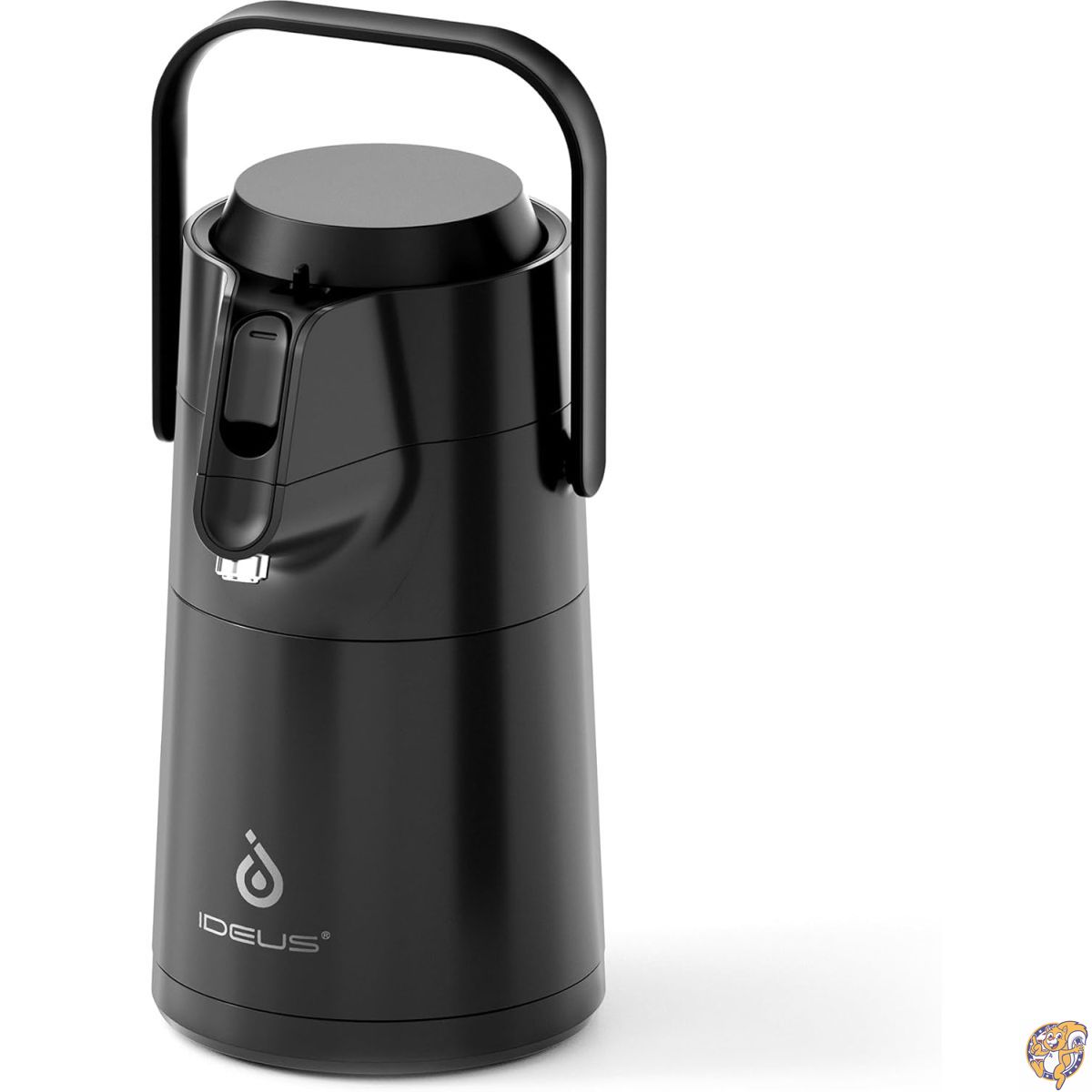 IDEUS (アイダス) サーマルコーヒーカラフェ 2200ml ステンレススチール二重壁断熱真空フラスコ ウォータージャグ コーヒーサーバー 飲料ディスペンサー 保温保冷 (ブラック, 2200ml))｜パームスアメリカ