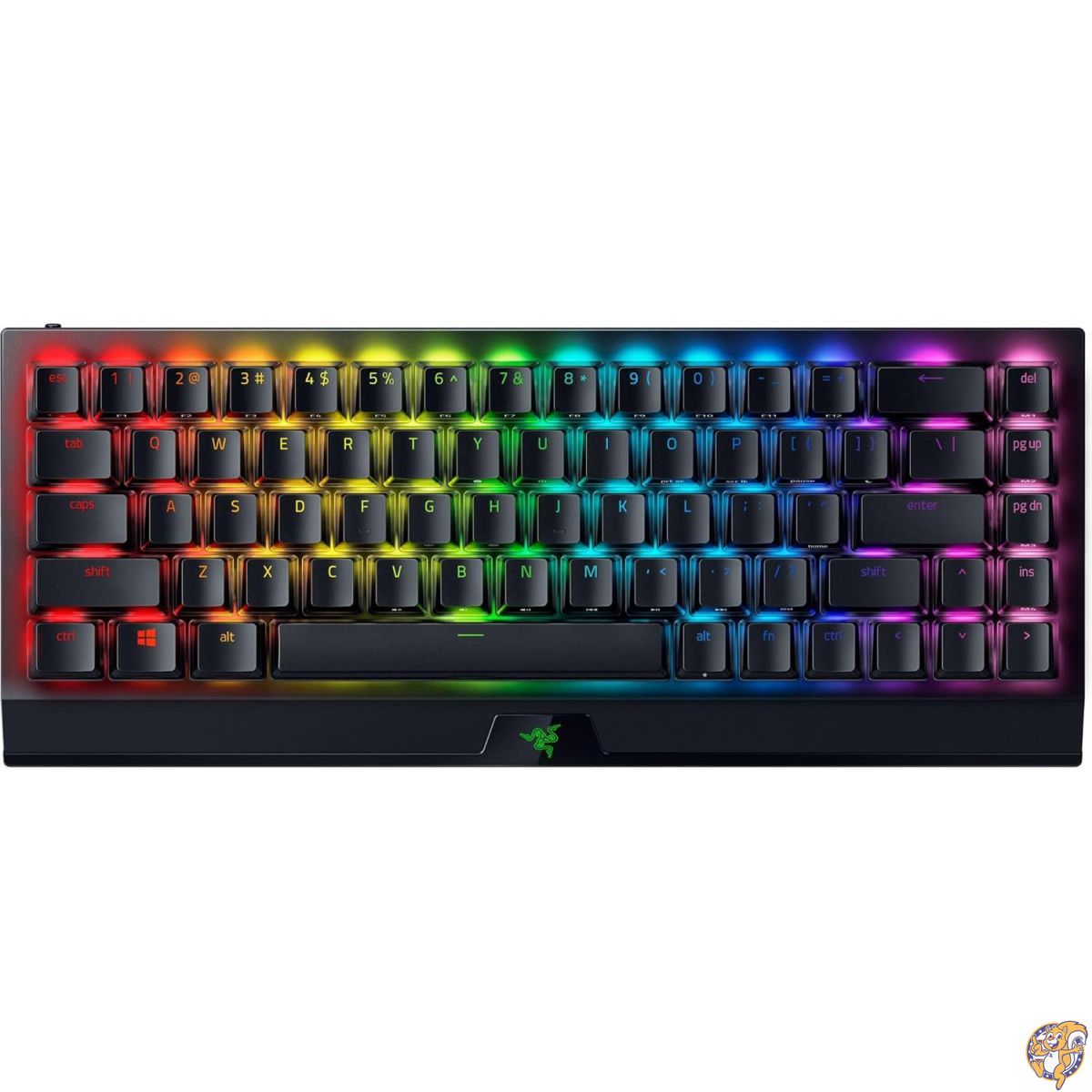 Razer BlackWidow V4 Mini HyperSpeed ワイヤレス ホットスワップ可能 65% ゲーミングキーボード:HyperSpeed Wireless & Bluetooth 5.0 - オレンジスイッチ タクタイル&静音 Phantom Pudding Keycap 200時間バッテリー|パームスアメリカ