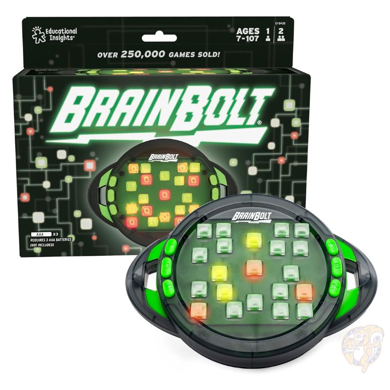 エデュケーショナル インサイト Educational Insights ブレインボルト BrainBolt メモリーゲーム 約15cm ブラック 単色 知育 脳トレ 玩具 ギフト 入園 卒園 誕生日 お祝い