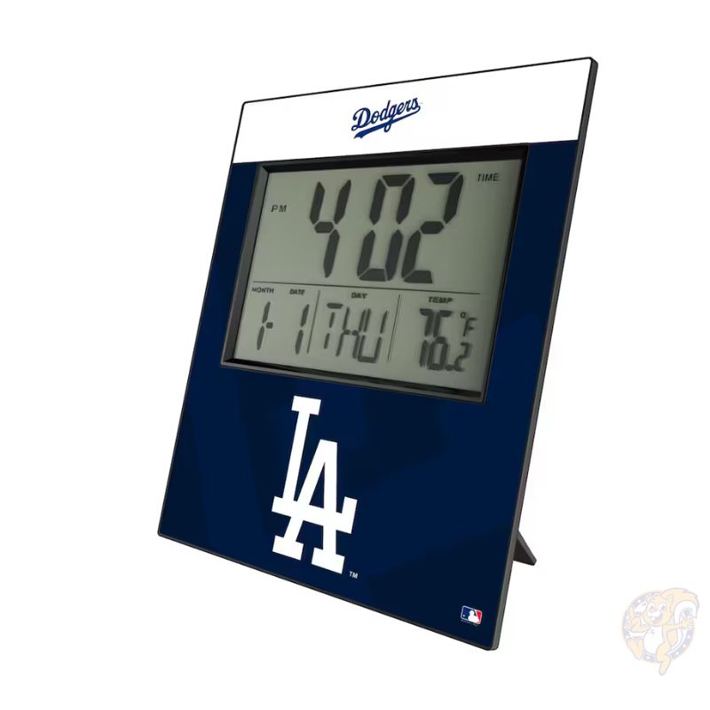 【クーポン配信中】ロサンゼルス・ドジャース デジタルデスククロック 置き時計 Keyscaper MLB公式 温度表示 カレンダー機能付き ロサンゼルスドジャース・Los Angeles Dodgers
