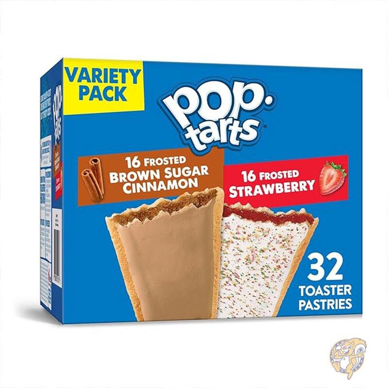 【クーポン配信中】ポップタルト Pop-Tarts トースター ペストリー 朝食用 お菓子 バラエティパック 32個 アメリカ まとめ買い