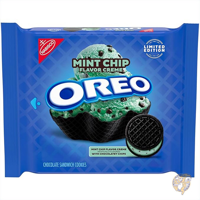Oreo オレオ ミントチップチョコレートサンドイッチクッキー 限定版 302g　アメリカ輸入　オレオクッキー ミント味