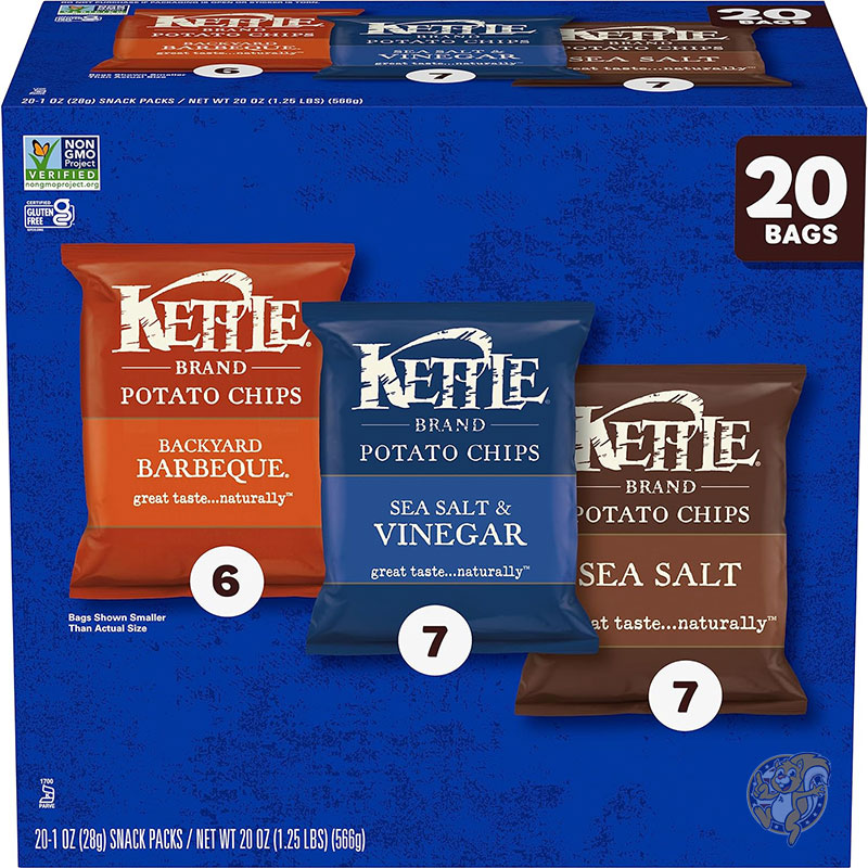 【クーポン配信中】ケトルブランド Kettle Brand ポテトチップス バラエティパック 28g 20個入り アメリカお菓子　アメリカスナック 小袋 まとめ買い