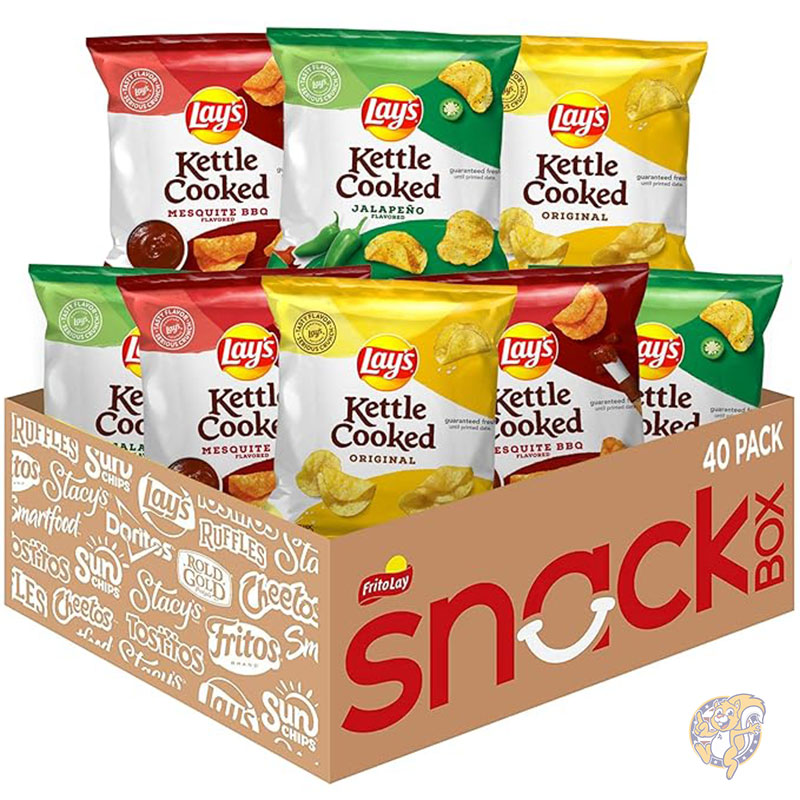【クーポン配信中】ケトル クックド ポテトチップス バラエティパック 24g (40 個入り) レイズ Lay's　アメリカチップス詰合せ アメリカお菓子　LAYS