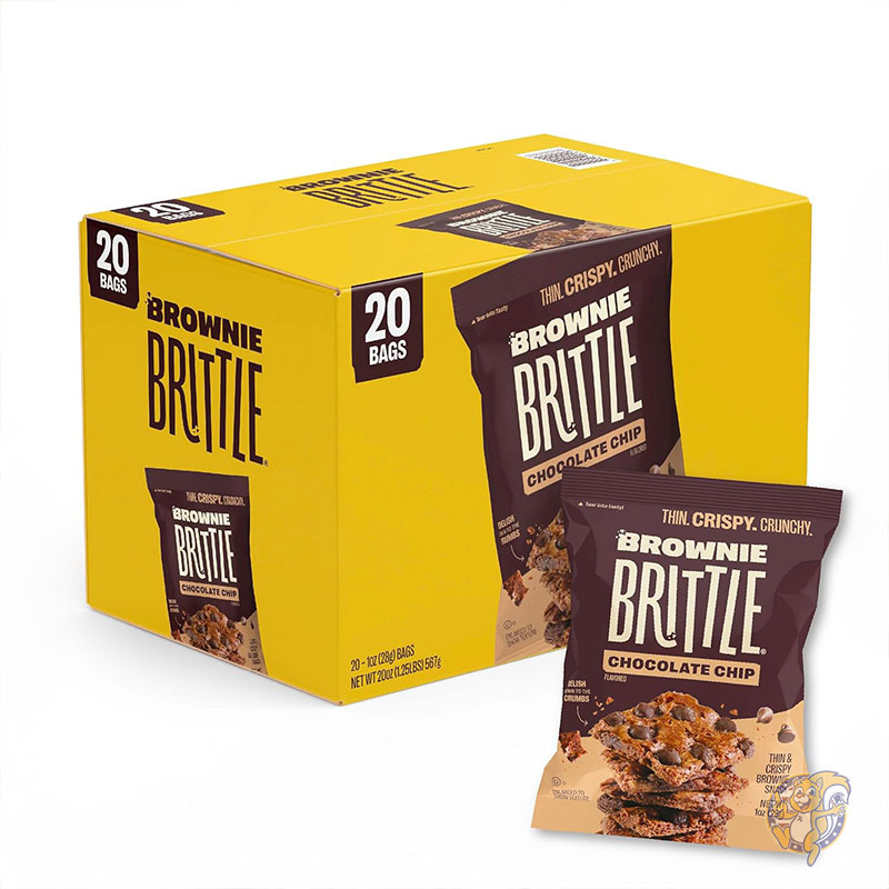 【クーポン配信中】オリジナル チョコレート チップ 薄くてクリスピーな甘いスナック (20 個入り 28g ) リッチなグルメ ブラウニー バイツ デザート Brownie Brittle ブラウニー ブリトル