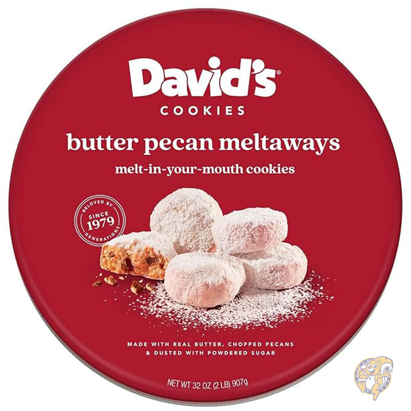 デイビッドクッキー David's COOKIES バターピーカンメルトアウェイズ 907g お菓子 クリスマス　ギフト缶