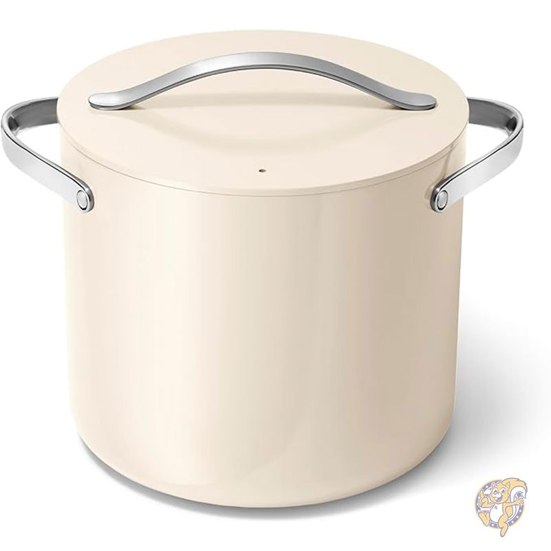 【クーポン配信中】ストックポット 11.35L セラミックコーティング ポット 蓋付き - フォーエバーケミカルズ製 大量調理用の大型ポット Caraway キャラウェイ