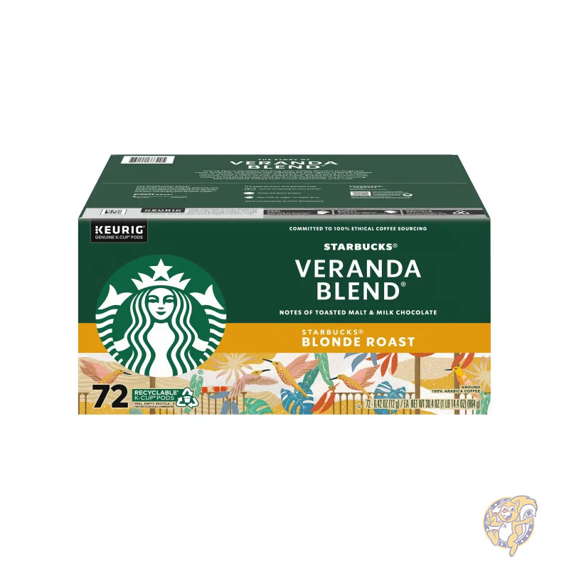 【クーポン配信中】スターバックスコーヒー Starbucks Coffee ベランダブレンド ブロンドロースト Kカップ 72個入り 個包装 小袋 小分け まとめ買い 大量 業務用
