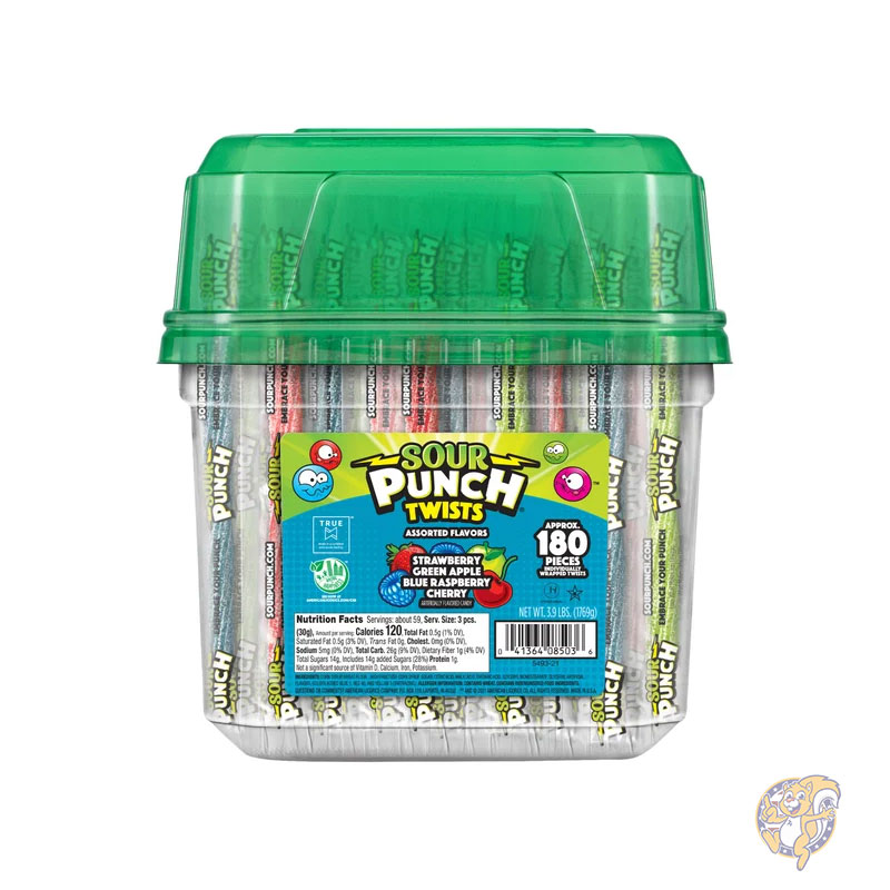【クーポン配信中】サワーパンチツイスト Sour Punch Twists バラエティ 180個入り お菓子 まとめ買い お配り 業務用 ばらまき プチギフト 誕生日 景品｜パームスアメリカ