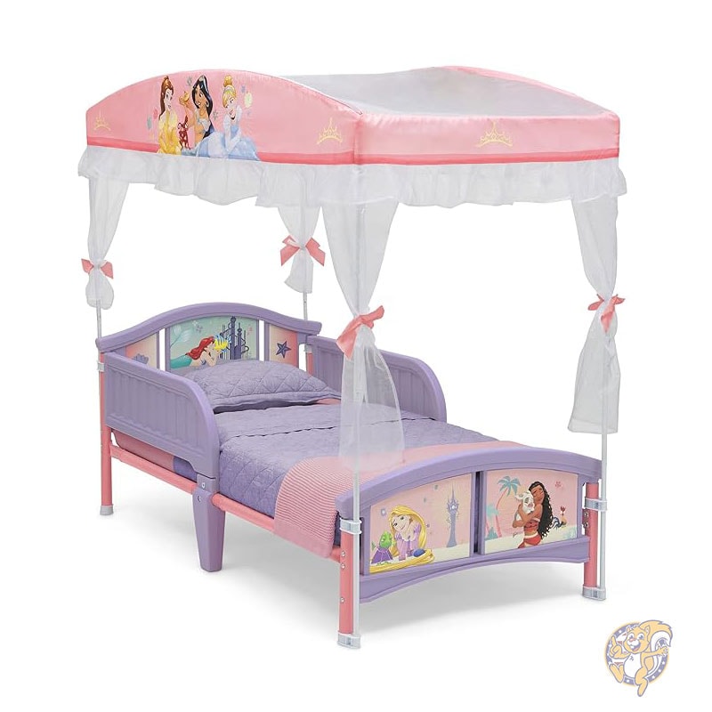 【ポイント2倍!15日】ディズニープリンセス キャノピー 幼児用ベッド 天蓋付きベット キッズベット Delta Children デルタチルドレン