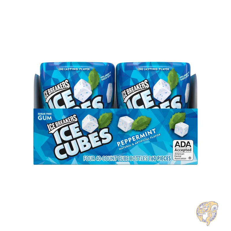 アイスブレーカーズ キューブ Ice Breakers Cube ペパーミントガム 40 個入り 4個入り お菓子 個包装 まとめ買い 大量 業務用