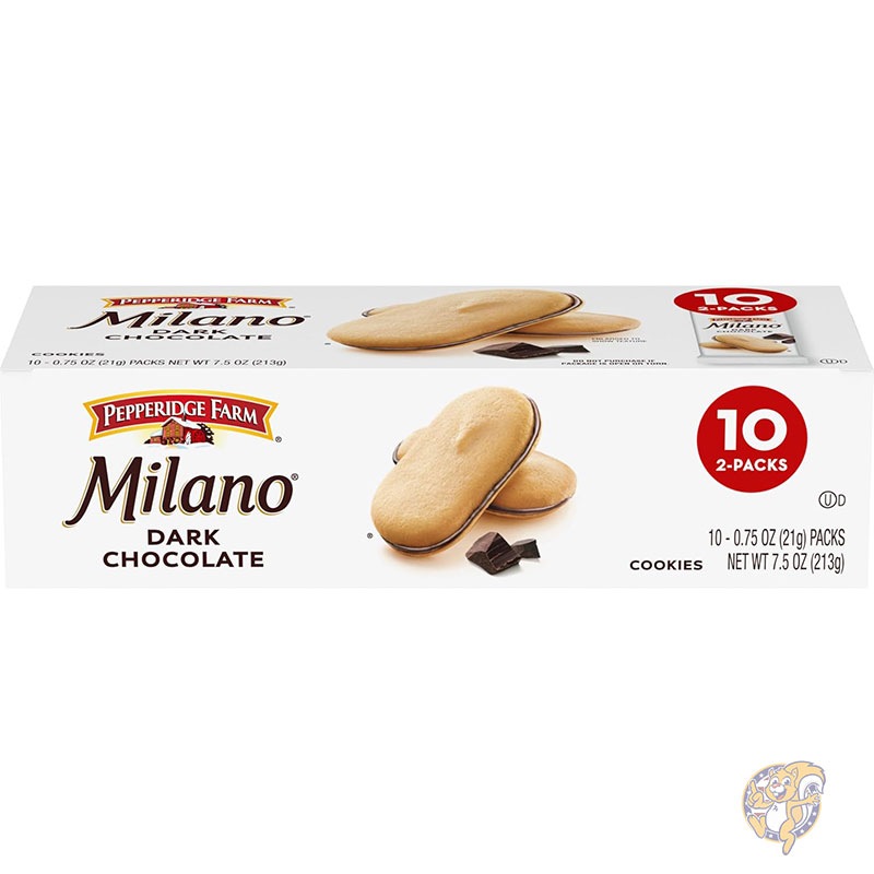 【ポイント2倍!15日】クッキー ミラノクッキー ダークチョコレート 10 パック 1パックあたりクッキー 2 枚入り お菓子 ペパリッジファーム Pepperidge Farm