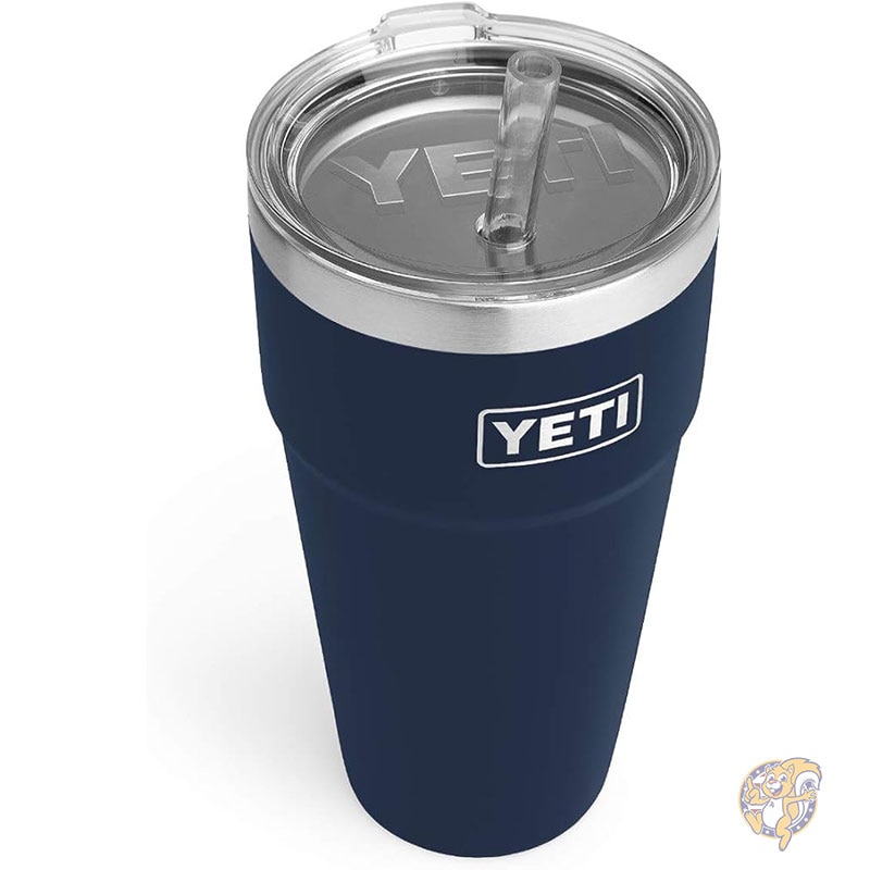 【20日最大4000円クーポン】YETI イエティー ランブラー タンブラー 26オンス 770ml ストローカップ 真空断熱 ステンレススチール ストロー蓋付き ネイビー|パームスアメリカ