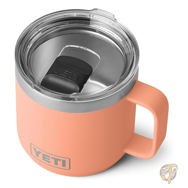 【クーポン配信中】YETI イエティー ランブラー タンブラー 14オンス 414ml スタッキングマグ 真空断熱 ステンレススチール マグスライダー蓋付き ローカントリーピーチ