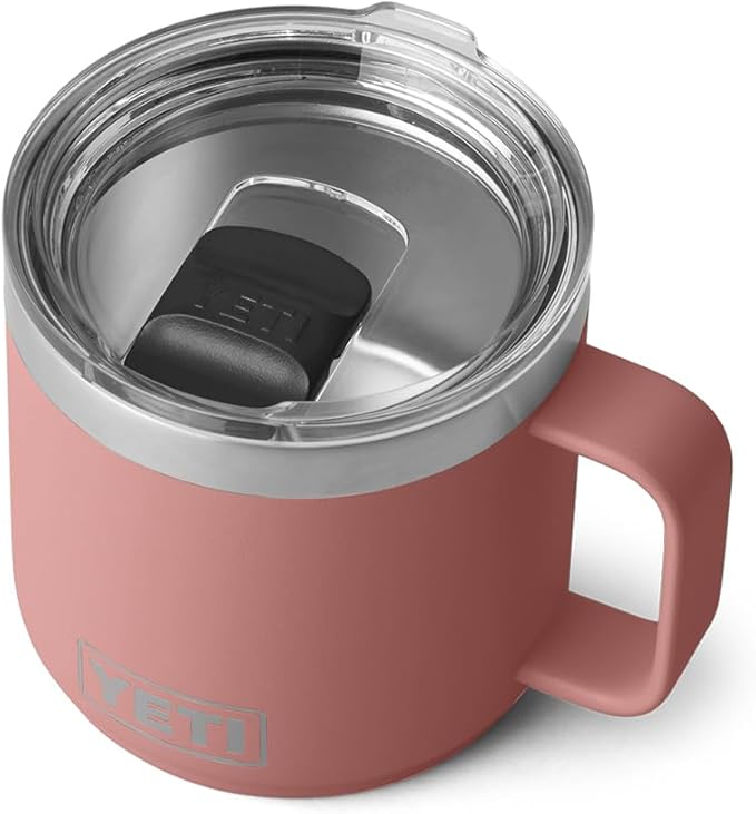 【クーポン配信中】YETI イエティー ランブラー 14オンス 414ml スタッキングマグ 真空断熱 ステンレススチール マグスライダー蓋付き サンドストーンピンク|パームスアメリカ