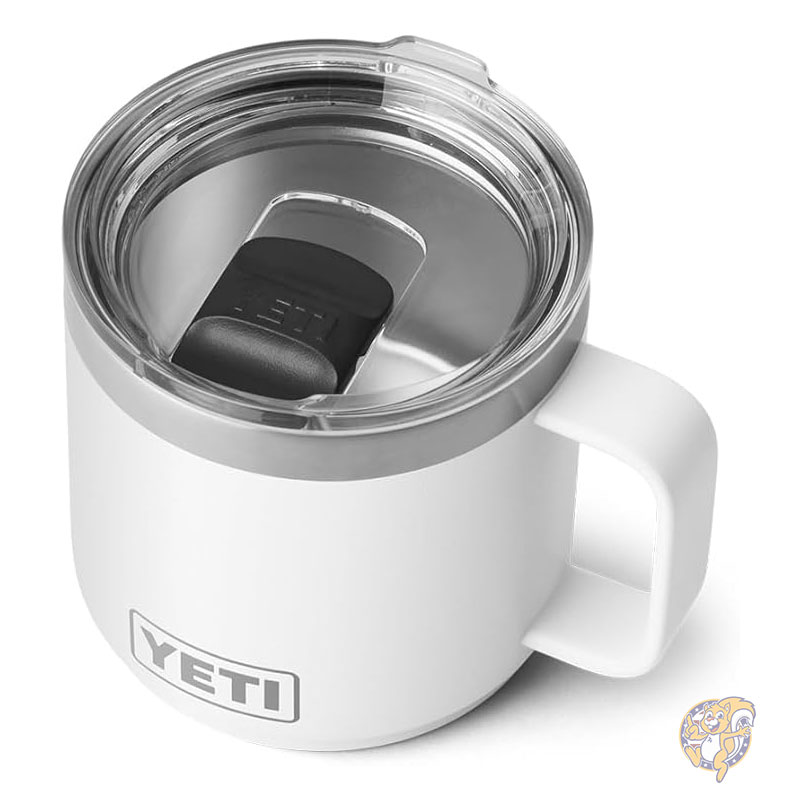 【クーポン配信中】YETI イエティー ランブラー タンブラー 14オンス 414ml スタッキングマグ 真空断熱 ステンレススチール マグスライダー蓋付き ホワイト|パームスアメリカ