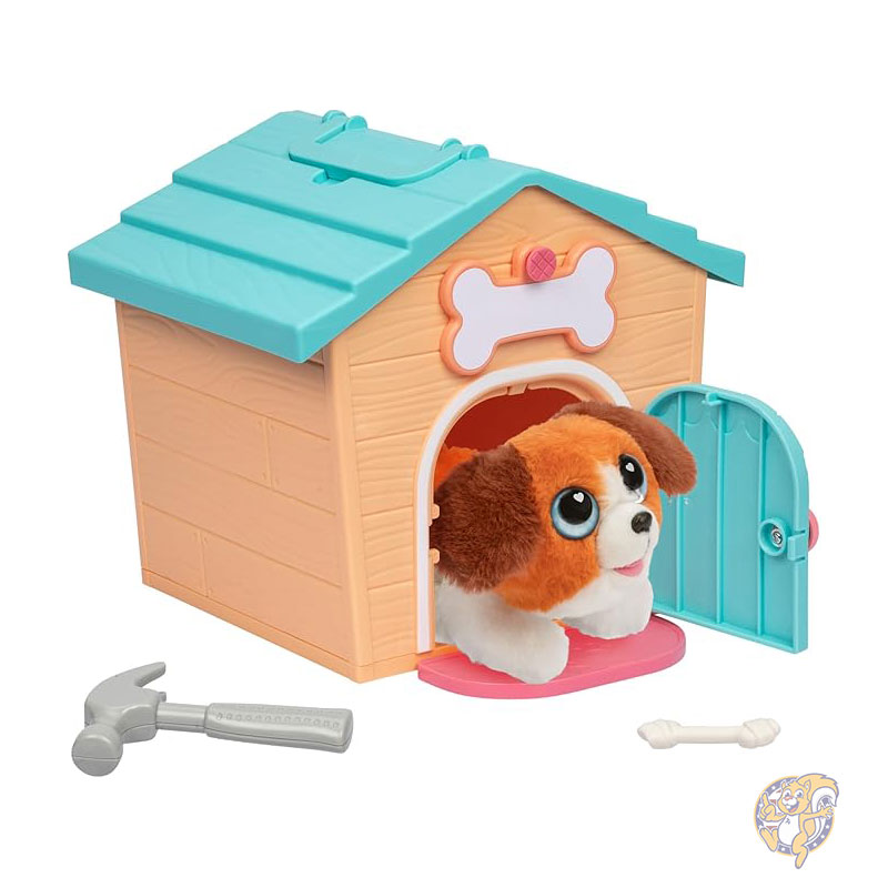 【20日最大4000円クーポン】リトルライブペット Little Live Pets 子犬の家ミニ ティール＆オレンジホーム ぬいぐるみ＆犬小屋プレイセット 子犬の家を作って子犬に名前を付けてサプライズ！簡単に作れるDIYおもちゃ｜パームスアメリカ