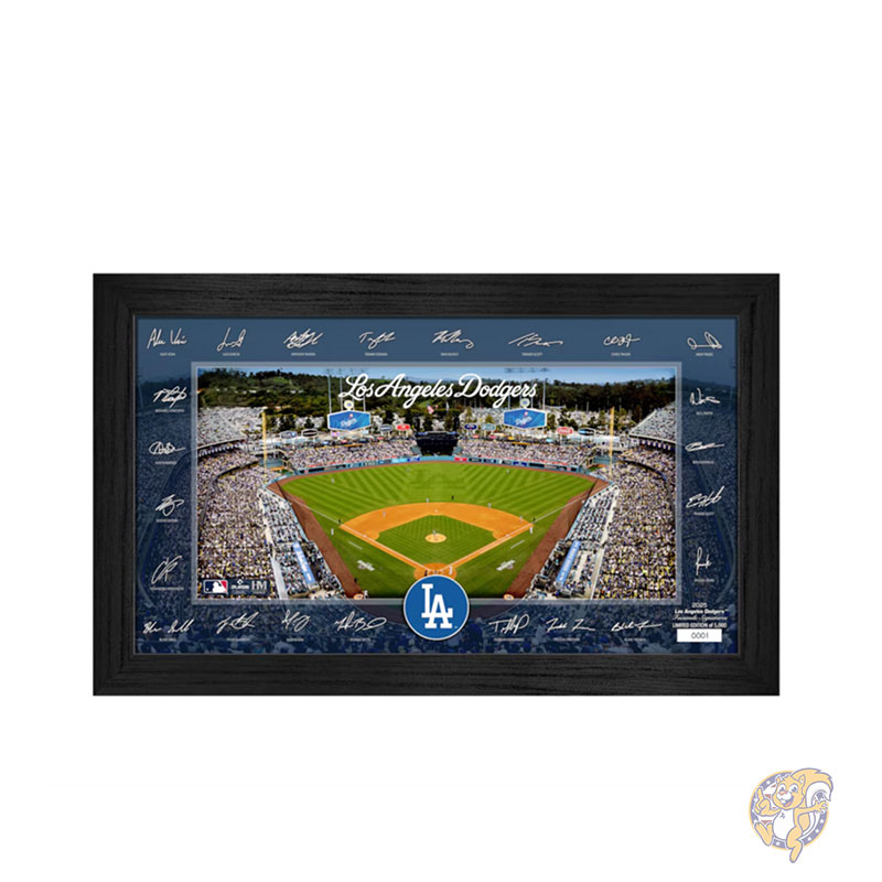 ロサンゼルス ドジャース Los Angeles Dodgers ハイランドミント 額入り 12インチ x 20インチ 2025年シグネチャーフィールド写真 複製サイン 限定5,000枚 Highland Mint Framed 12\