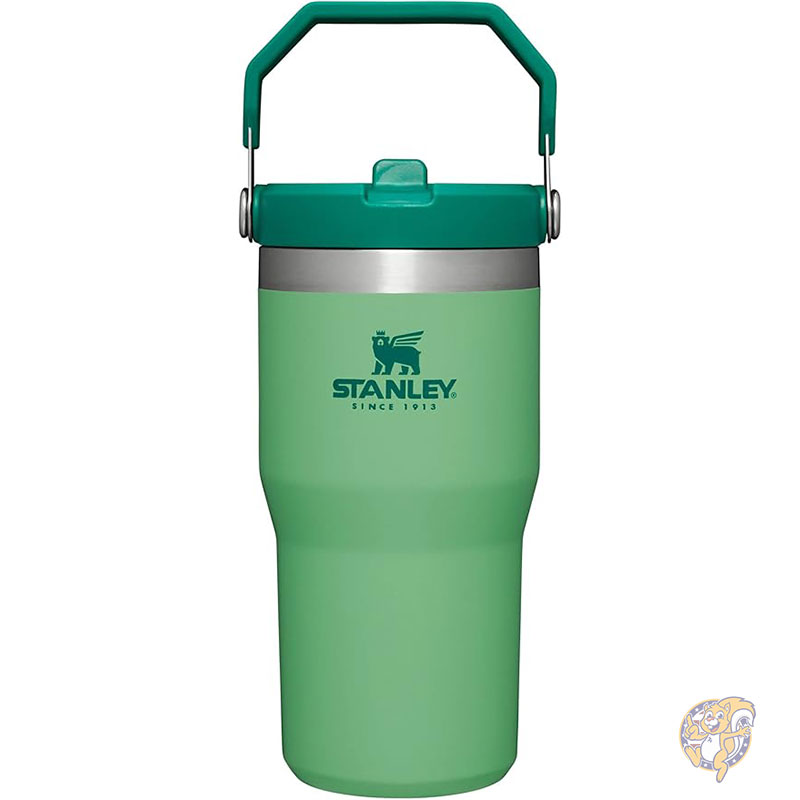 【クーポン配信中】STANLEY スタンレー IceFlow ステンレススチールタンブラー ハンドル付き ツイスト式蓋 フリップアップ式ストロー 旅行 スポーツ 漏れ防止 断熱ステンレススチール 保冷 12時間 氷冷 2日間 20オンス 591ml ジェイド｜パームスアメリカ