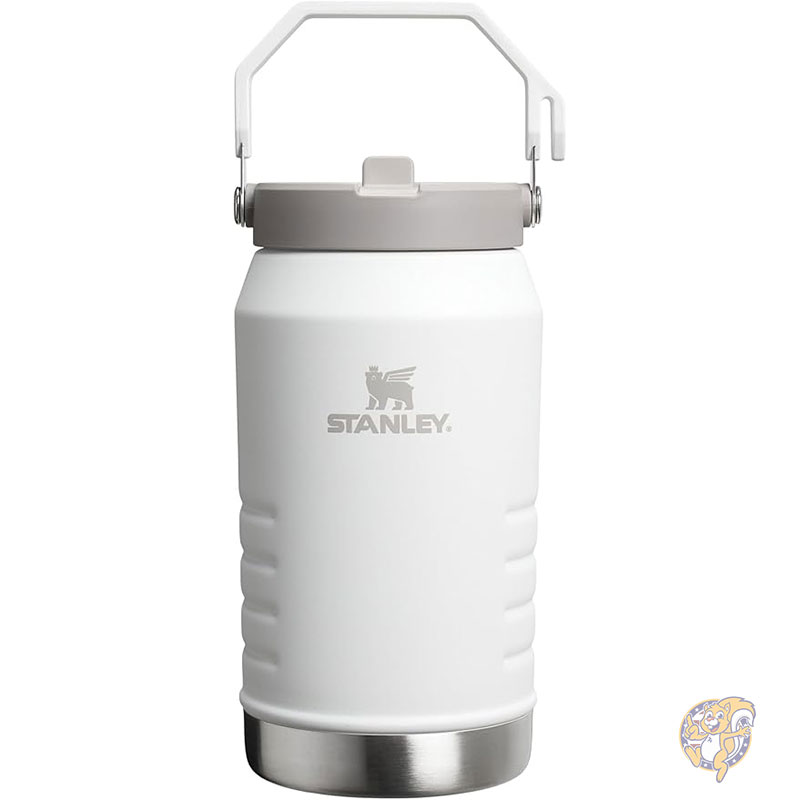 STANLEY スタンレー IceFlow 2.0 フリップストロージャグ ハンドル付き ツイスト式蓋 フリップアップストロー 旅行 スポーツ 漏れ防止 断熱 ステンレススチール BPAフリー フロスト 64オンス 1,89L|パームスアメリカ