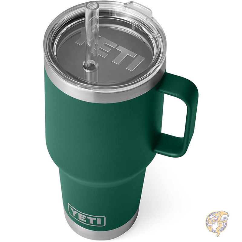 【クーポン配信中】YETI イエティ ランブラー 35オンス 1L ストローマグ 真空断熱 ステンレススチール Black Forest Green ブラックフォレストグリーン