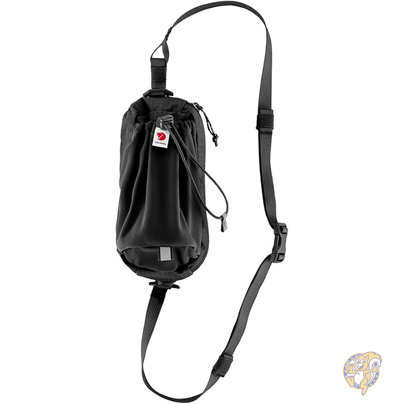【クーポン配信中】フェールラーベン Fjallraven アビスコ ボトルポケット ショルダーバッグ ブラック F23100177-550 サイズ：19&times;2.5&times;9.5cm｜パームスアメリカ