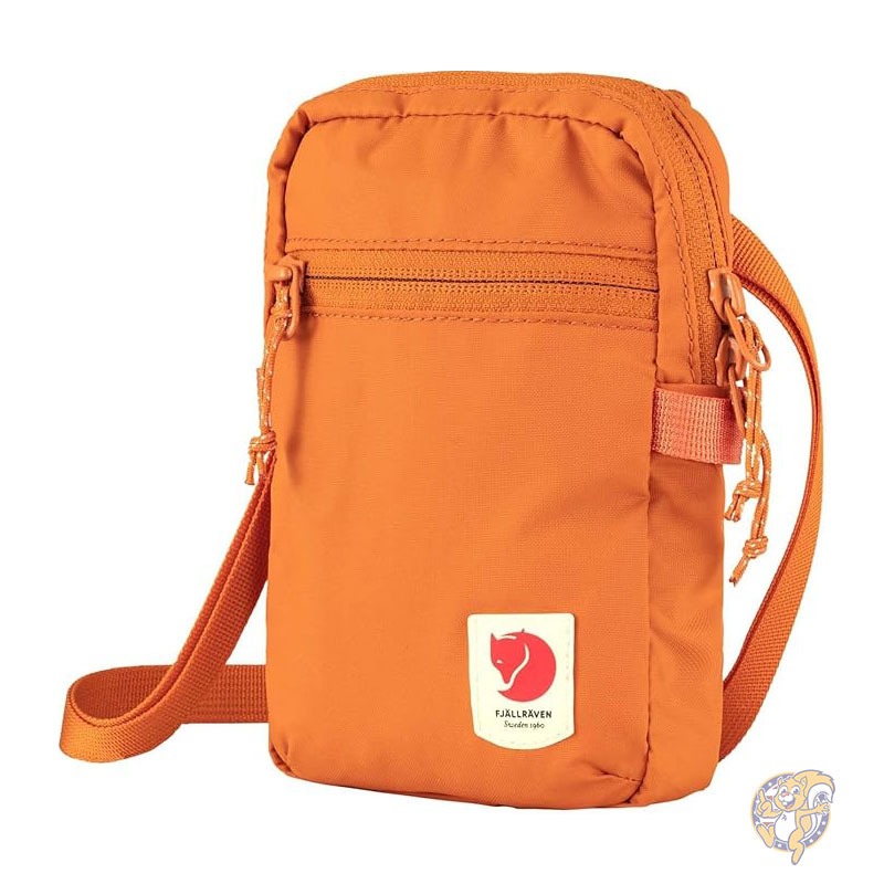 【ポイント2倍!15日】フェールラーベン Fjallraven ハイコースト ポケット ショルダーバッグ クロスボディバッグ サンセットオレンジ F23226-207 サイズ：4×11×17cm