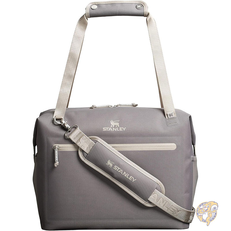 【クーポン配信中】スタンレー Stanley All Day Julienne Max ソフトクーラーバッグ ランチボックス ジッパー付き 断熱トラベルバッグ BPAフリー 保冷 ハンドル ストラップ付き BPAフリー 30缶クーラー 20クォート 591ml ストーン