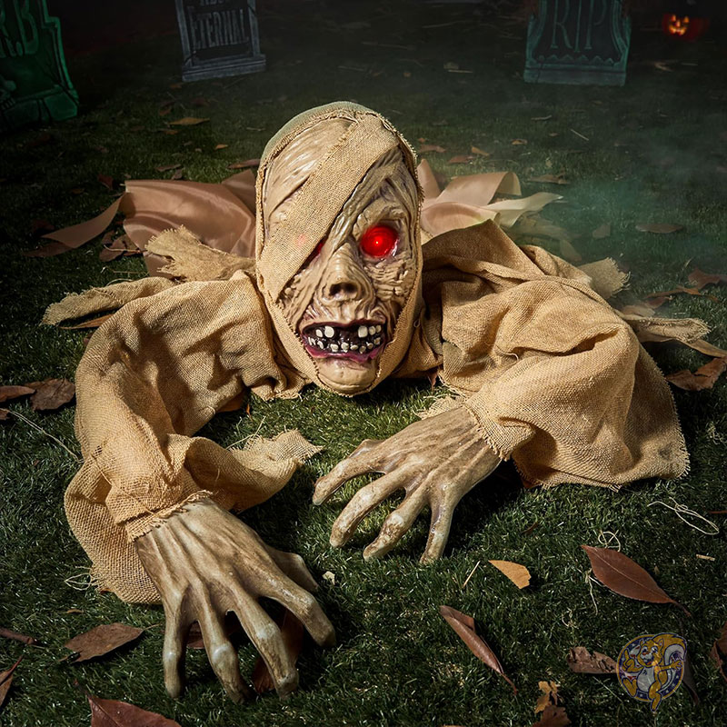 JOYIN ジョイン ハロウィン ゾンビ グラウンドブレーカー 屋外装飾 ゾンビ グラウンドブレーカー 光る目 不気味な音付き サウンドアクティベーション ハロウィン装飾 屋外 芝生 墓地装飾 お化け屋敷 小道具 ハロウィン ハロウィーン