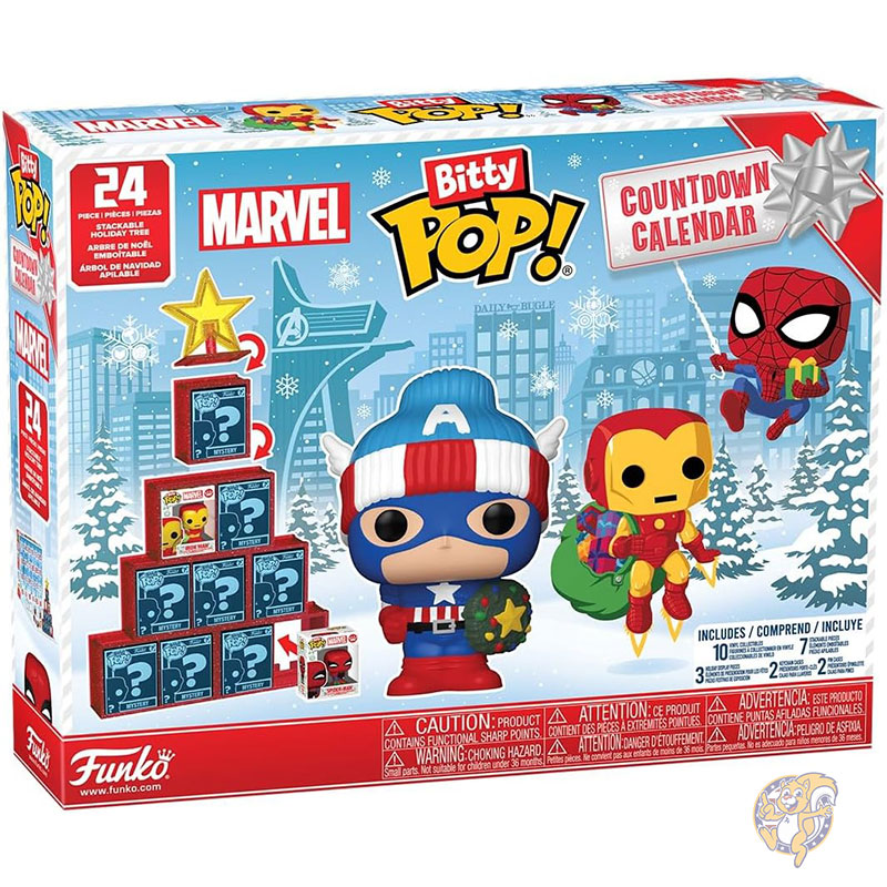 【クーポン配信中】Funko Pop! ファンコ ビティ カウントダウンカレンダー マーベルコミック 24日間 サプライズ コレクター向け ビニール製ミニフィギュア ミステリーボックス ギフトアイデア お子様へ ホリデープレゼント クリスマス 誕生日 カウントダウン