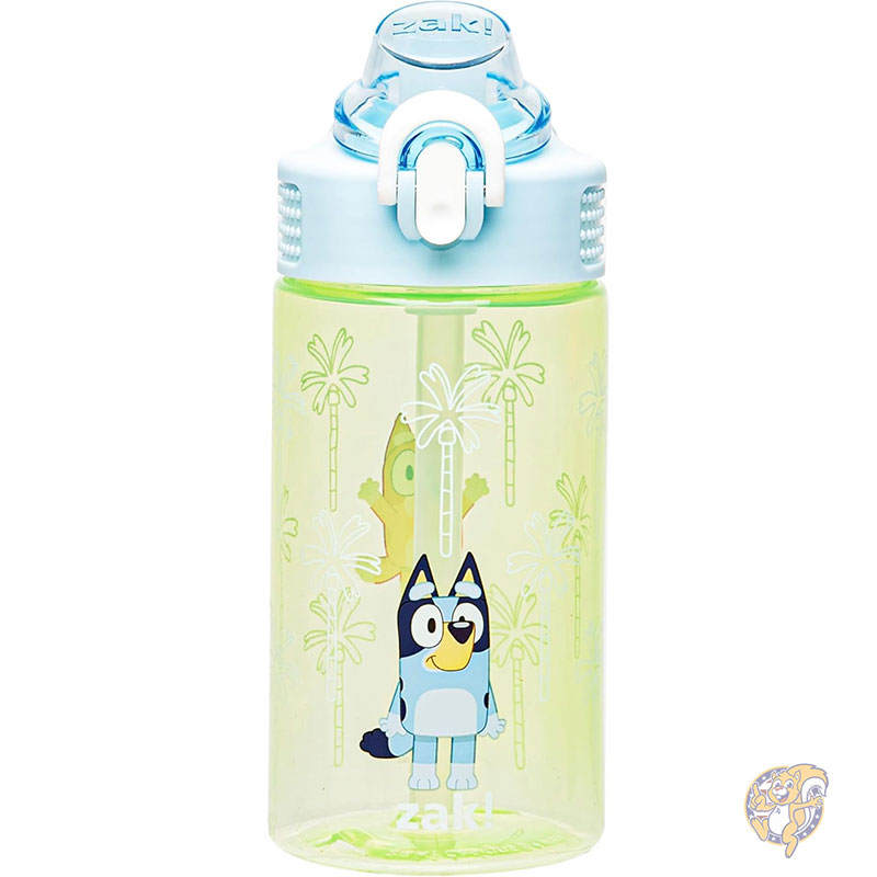 【25日最大4000円クーポン】ブルーイ Bluey Sage 子供用ウォーターボトル 学校 旅行用 16オンス 473ml プラスチック製 ウォーターボトル ストロー ハンドル 漏れ防止 ポップアップ式 注ぎ口カバー付き Bluey & Bingo Zak Designs ザクデザイン｜パームスアメリカ