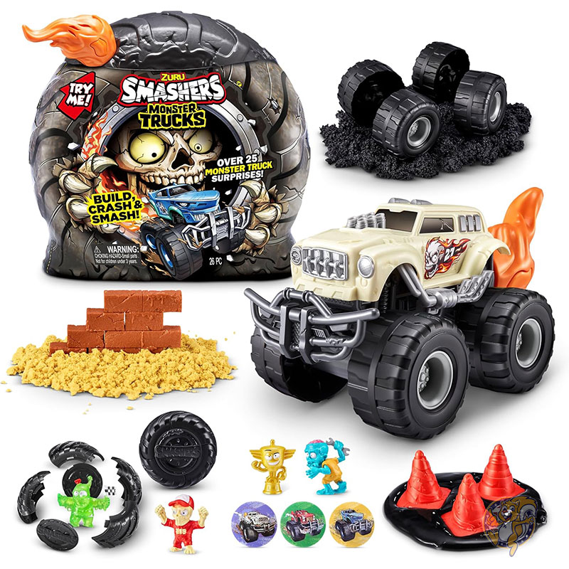 【クーポン配信中】ズル スマッシャーズ ZURU SMASHERS モンスタートラックサプライズ スカルトラック ZURU Boys製 25個のサプライズ付き コレクター向け モンスタートラックサプライズ スマッシュ スライム サンドコンパウンド ディスカバリー 7,699円