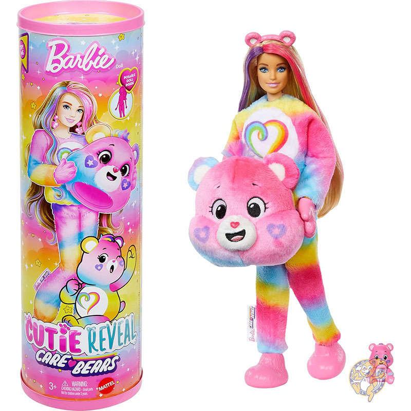 【クーポン配信中】バービー Barbie キューティー リビール ケアベア ドール＆アクセサリー シリーズ2 トゥギャザーネスベア カラーチェンジ ミニベア 10個のサプライズ付き クリスマス