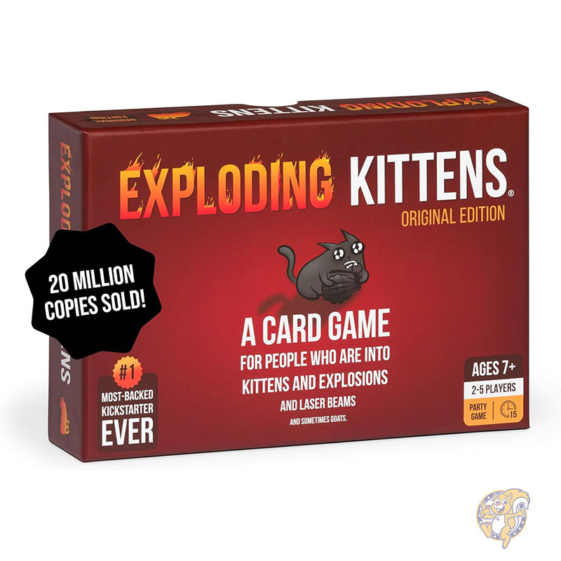 エクスプローディング・キトゥンズ Exploding Kittens オリジナル版 2～5人用 プレイ時間15分 ハイステークスカードゲーム パーティーゲーム ファミリーゲームナイト 子供と大人のカードゲーム クリスマス
