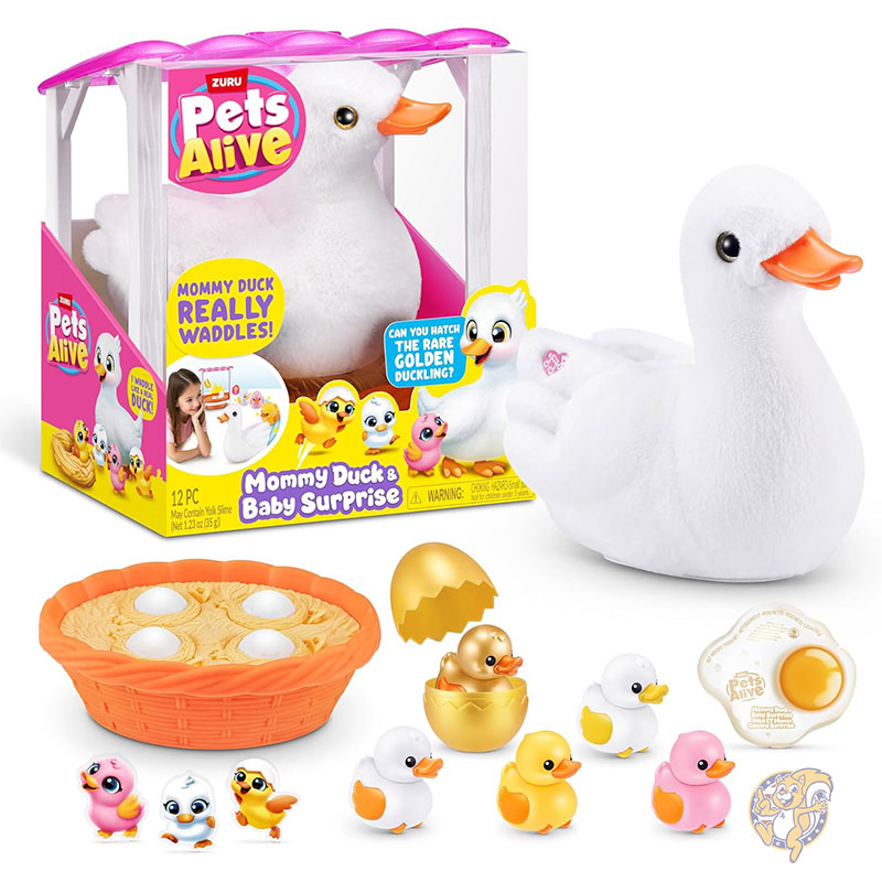 ペットアライブ Pets Alive マミーダック＆ベビーサプライズ by ZURU ナーチャリングプレイ サプライズ ハッチング インタラクティブ ガールズ トイ アヒル お世話おもちゃ クリスマス 9,650円