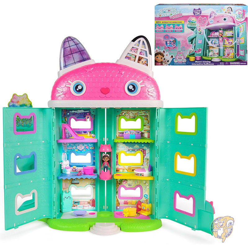 【クーポン配信中】ドリームワークス ギャビーのドールハウス DREAMWORKS GABBY'S DOLLHOUSE ザ・ムービー ニャーと驚くインタラクティブドールハウス 7つの部屋 LCDスクリーンの目 フィギュア サウンドエフェクト 女の子と男の子向け 子供用おもちゃ クリスマス 27,068円