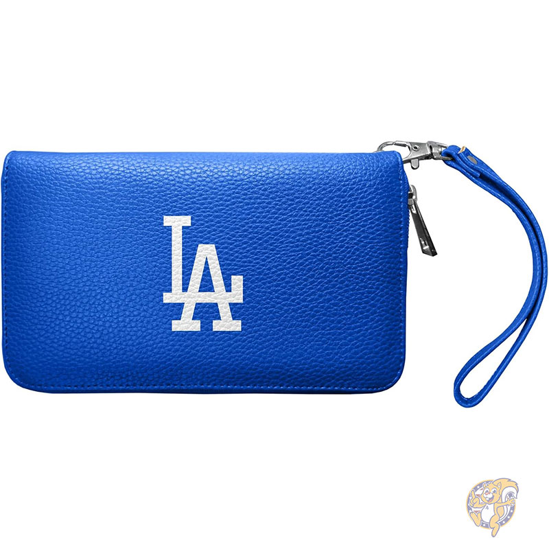 ロサンゼルスドジャース Los Angeles Dodgers MLB ウォレット 財布 ロサンゼルス・ドジャース ジップオーガナイザーウォレット ペブル リストレット ワンサイズ リトルアース Littlearth ギフト ストラップ付 野球ファン 青