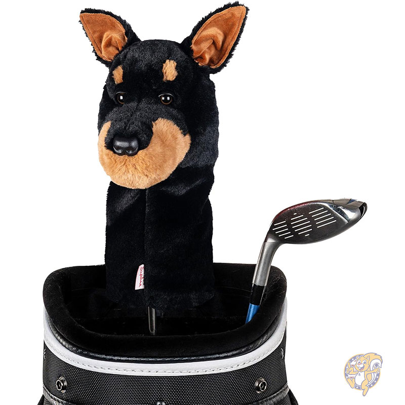 【クーポン配信中】Daphne's Headcovers ダフネズ・ヘッドカバー ゴルフ ヘッドカバー ドライバー用 460cc対応 ドーベルマン 犬 アニマル ぬいぐるみ 高級 メンズ レディース 父の日 ギフト ゴルフコンペ 景品 お父さん 誕生日