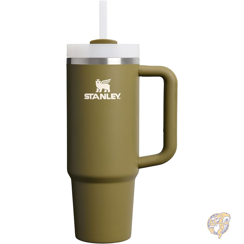 【ポイント2倍!15日】スタンレー STANLEY Quencher H2.0 タンブラー ハンドルとストロー付き 30オンス 887ml Flowstate 3ポジション蓋 旅行用カップホルダー対応 断熱ステンレススチールカップ BPAフリー Thyme タイム