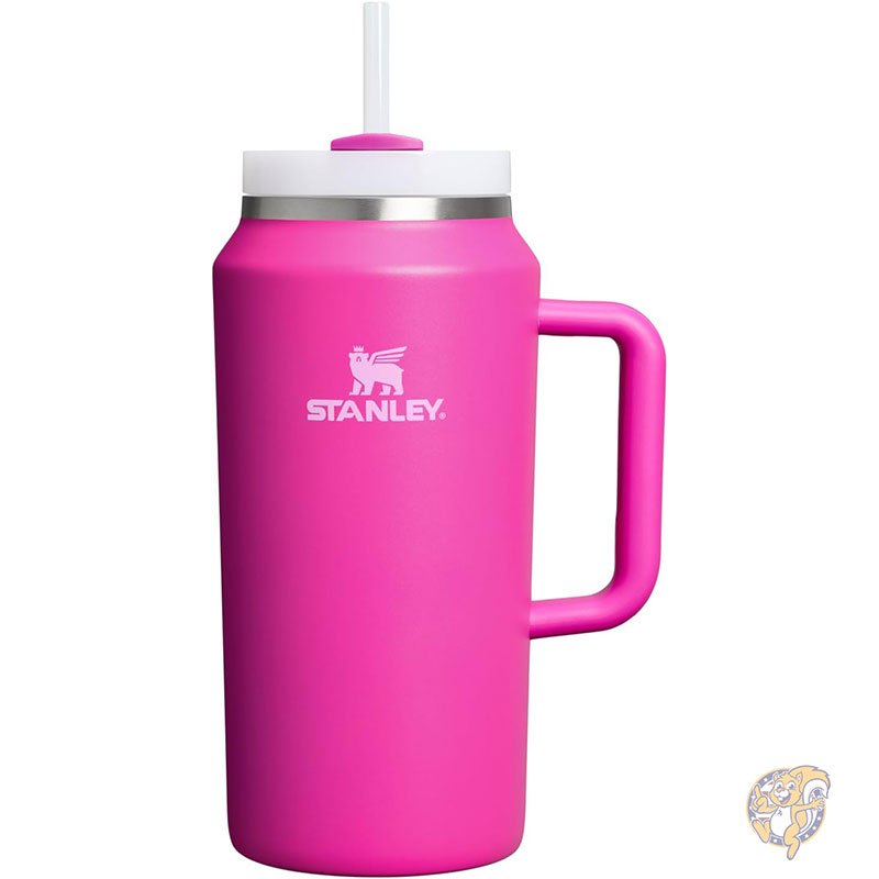 スタンレー STANLEY Quencher H2.0 タンブラー ハンドルとストロー付き 64オンス 1.89L Flowstate 3ポジション蓋 旅行 スポーツに最適 大容量 断熱ステンレススチールカップ BPAフリー バイオレットブロッサム