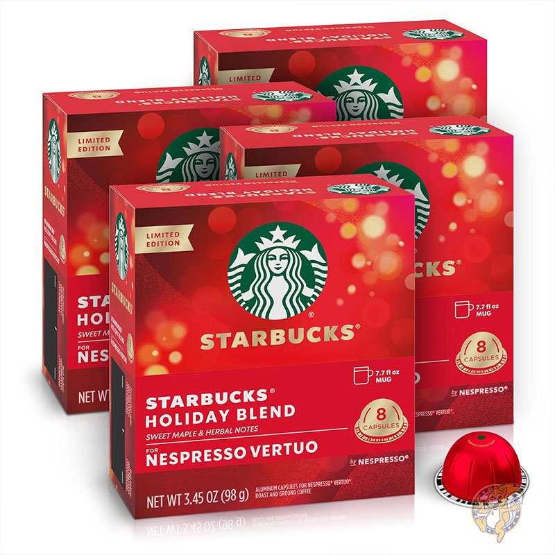 スターバックス バイ ネスプレッソ Vertuo ホリデー ブレンド ミディアムロースト 32カプセル Starbucks by Nespresso 限定 ヴァーチュオ 専用 スタバ 母の日 スタバコーヒー まとめ買い ギフト