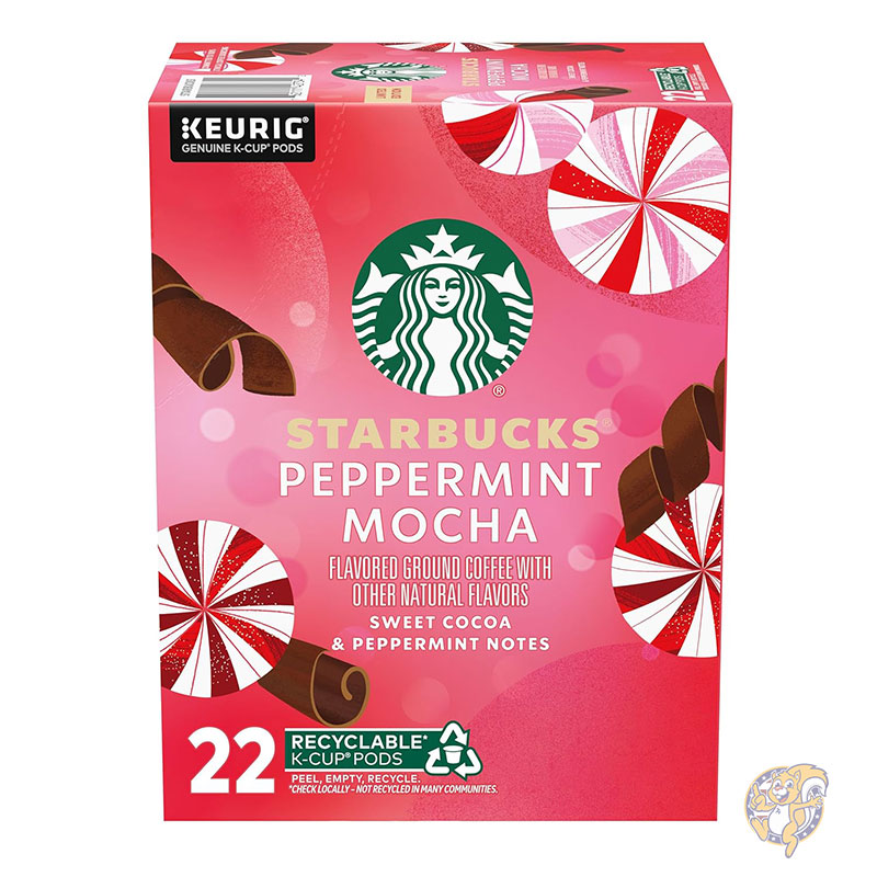 【クーポン配信中】スターバックス ペパーミント モカ フレーバー Kカップ 22個入 Starbucks K-Cup コーヒーポッド キューリグ対応 スタバ 母の日 スタバコーヒー まとめ買い ギフト