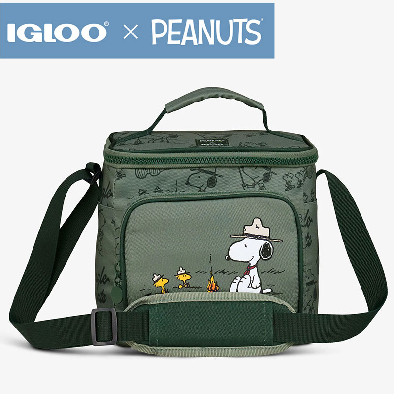 【クーポン配信中】Igloo イグルー × Snoopy スヌーピー コラボ PEANUTS ピーナッツ スヌーピー ビーグルスカウト ランチクーラーバッグ 保冷 約9缶対応 エコ素材