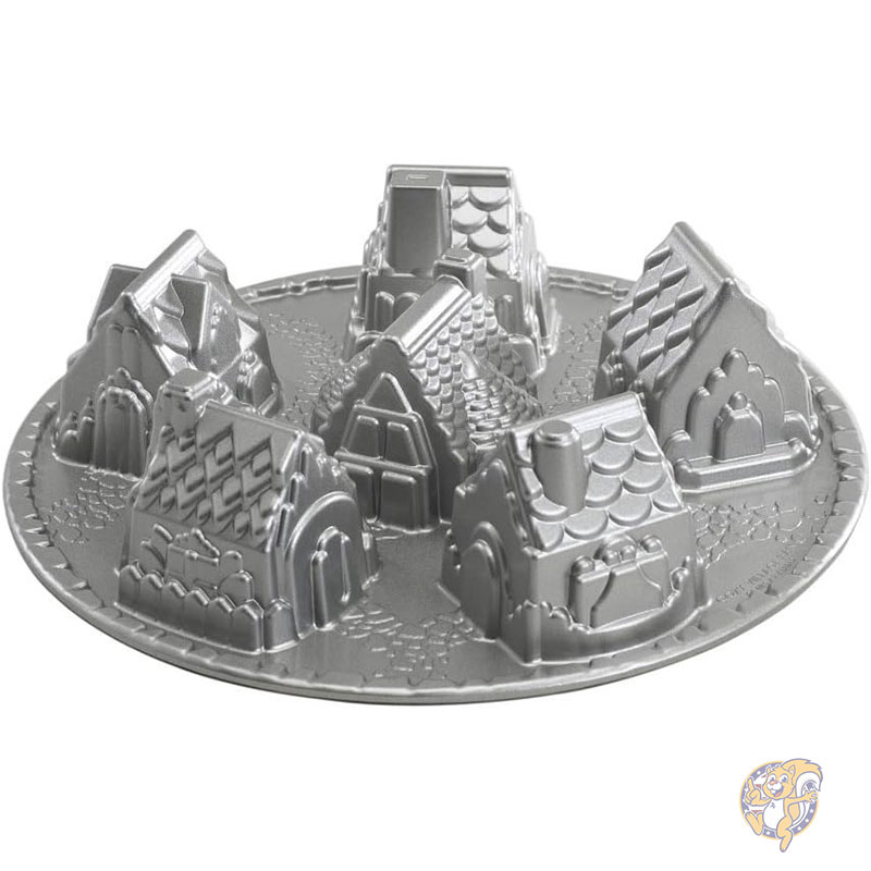 【クーポン配信中】Nordic Ware ノルディックウェア Cozy Village ジンジャーブレッドハウス型 ケーキ型 6個 焼き型 約30.7cm アルミ製 ノンスティック 製菓型 お菓子作り