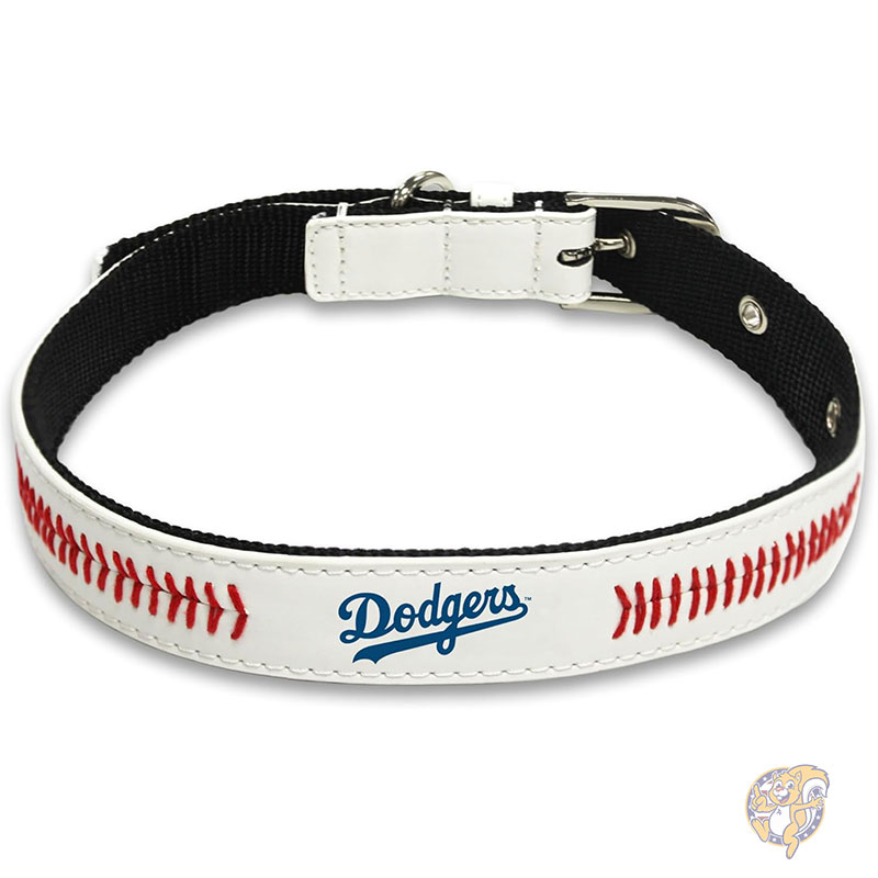 【クーポン配信中】ドジャース ロゴ入り 犬 首輪 愛犬 ギフト Pets First ペッツファースト LA Dodgers ドジャース 犬用首輪 MLB PVCレザー プレミアム ドッグカラー 調節可能 大型犬 Lサイズ