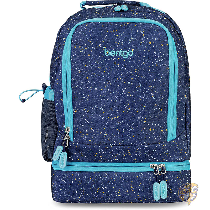 ベントゴー Bentgo キッズ 2in1 バックパック＆保冷ランチバッグ Confetti Abyss Blue 約42×28×19cm 防水 軽量 約0.64kg