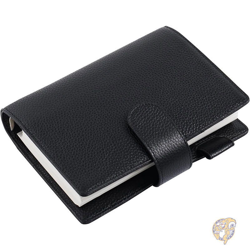 【25日最大4000円クーポン】Moterm モーターム Personal Elite リングプランナー 本革 システム手帳 25mmリング レザー バインダー 手帳カバー カード収納 ペンホルダー ビジネス手帳 オーガナイザー Pebbled Black|パームスアメリカ